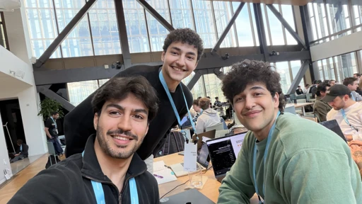 Friends at a hackathon