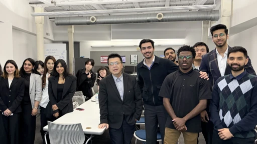 Group portrait in a classroom