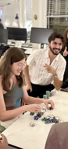 Making something at a shared table