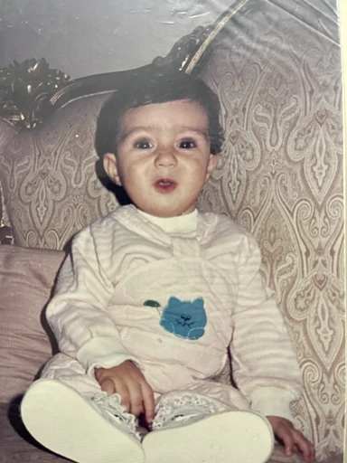 A baby photograph from the family album