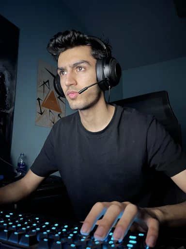 Gaming at a desktop computer